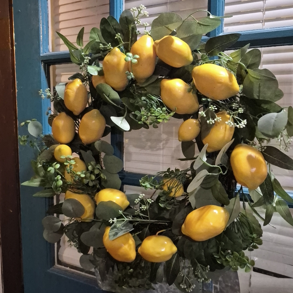 Lemon Wreath with Greenery